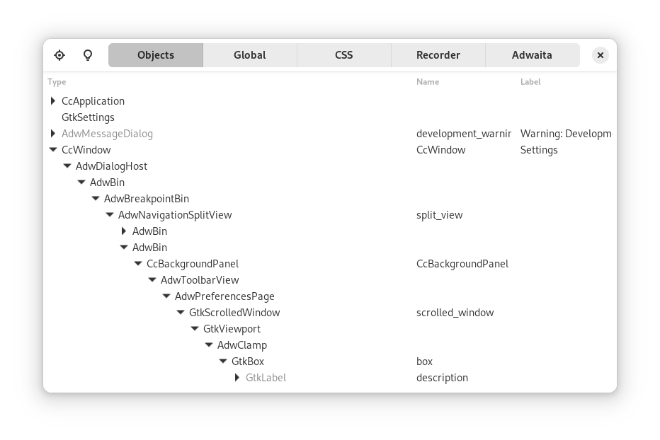 The UI scene graph